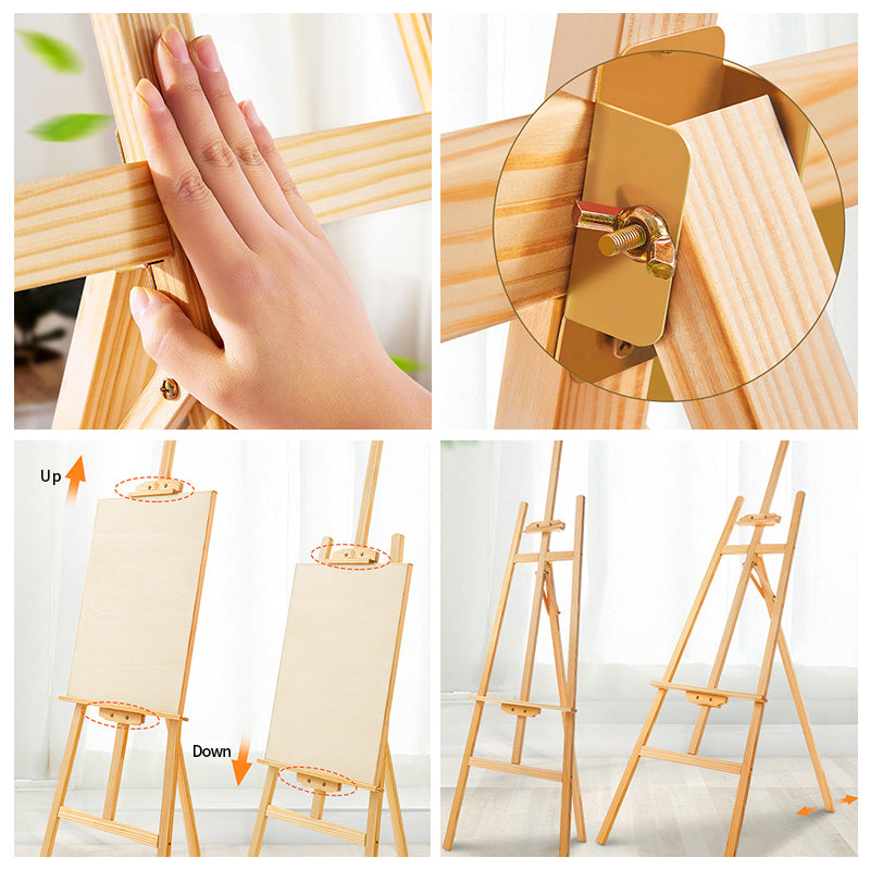 Wooden Painting Easel Solid Beech Wood 59“