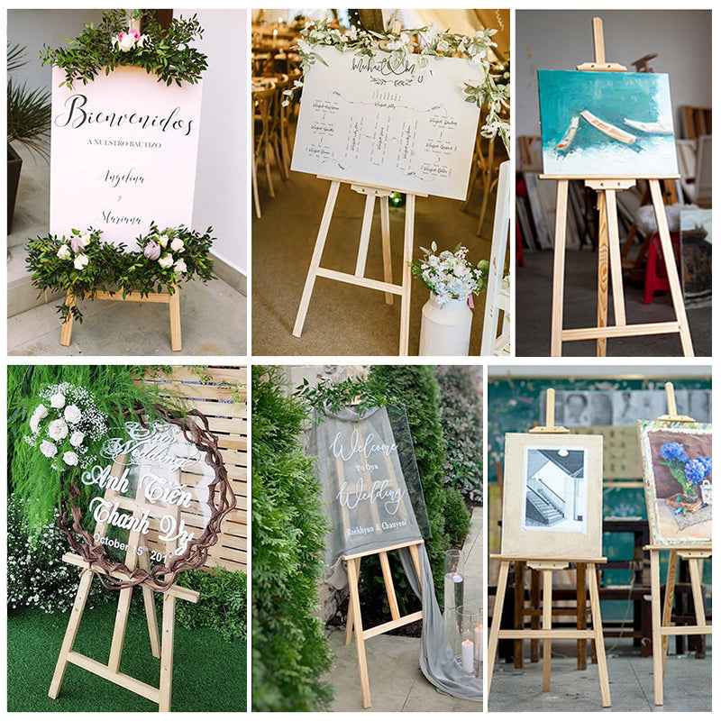 Wooden Painting Easel Solid Beech Wood 59“