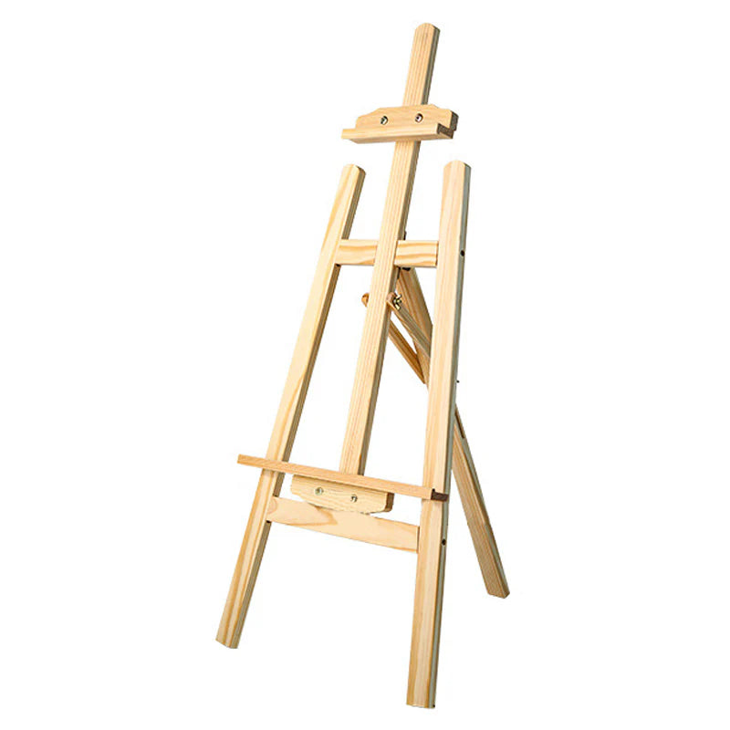 Wooden Painting Easel Art Easel Yellow Pine Solid Wood 35“