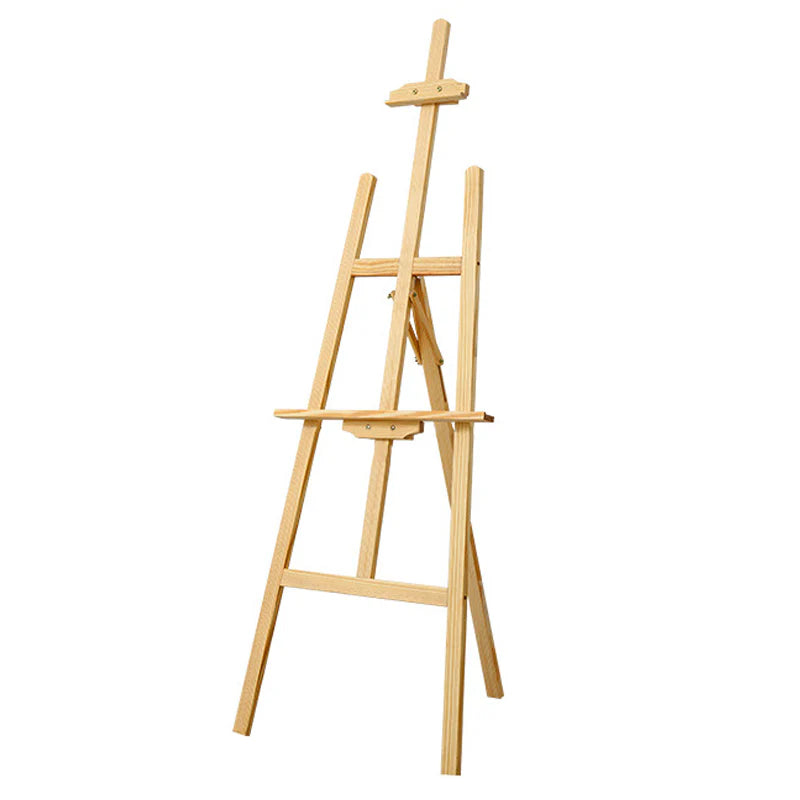 Wooden Painting Easel Art Easel 59'' Yellow Pine Solid Wood