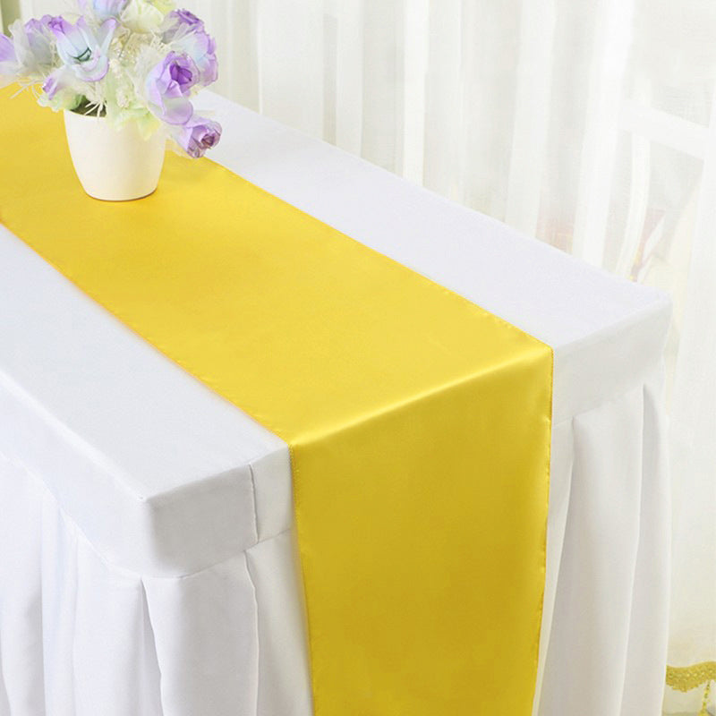 Satin 110"x12" Table Runner Bright Yellow