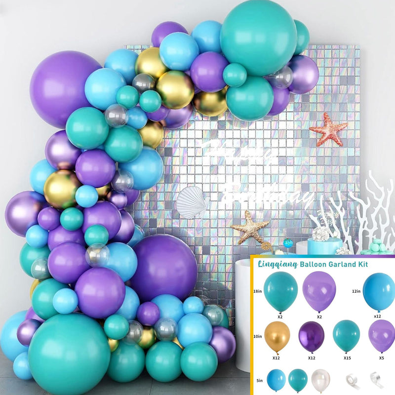 Matte 5" Latex Balloons 100 pcs Caribbean Blue