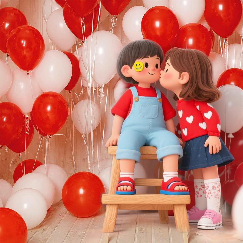 Matte 36" Latex Balloons 5 Pcs China Red
