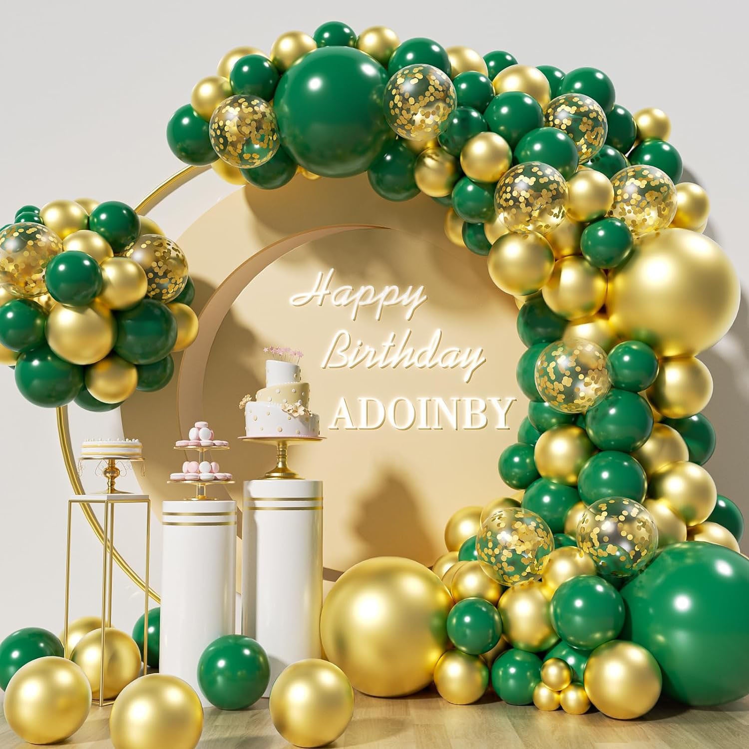 Matte 36" Latex Balloons 5 Pcs Hunter Green