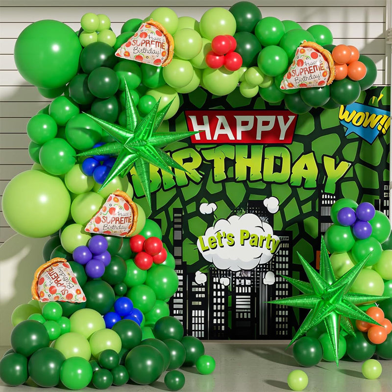 Matte 18" Latex Balloons 10 Pcs Lime Green