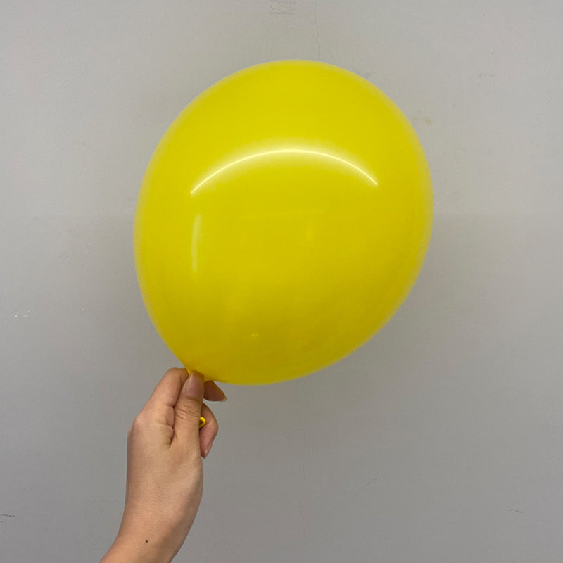 Matte 18" Latex Balloons 10 Pcs Yellow