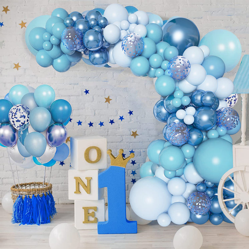 Matte 36" Latex Balloons 5 Pcs Baby Blue