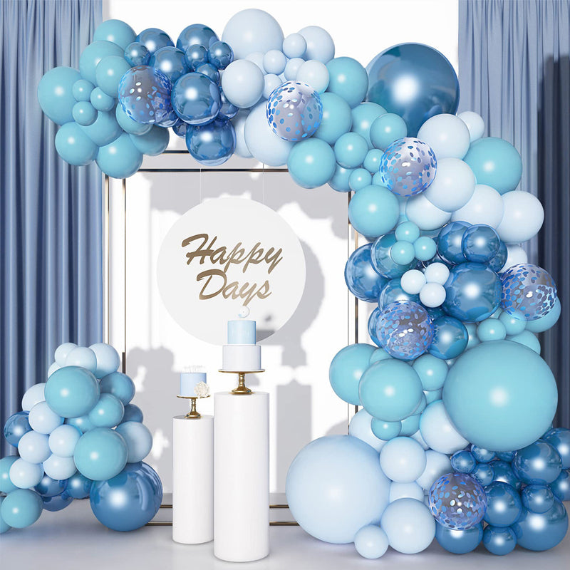 Matte 36" Latex Balloons 5 Pcs Baby Blue