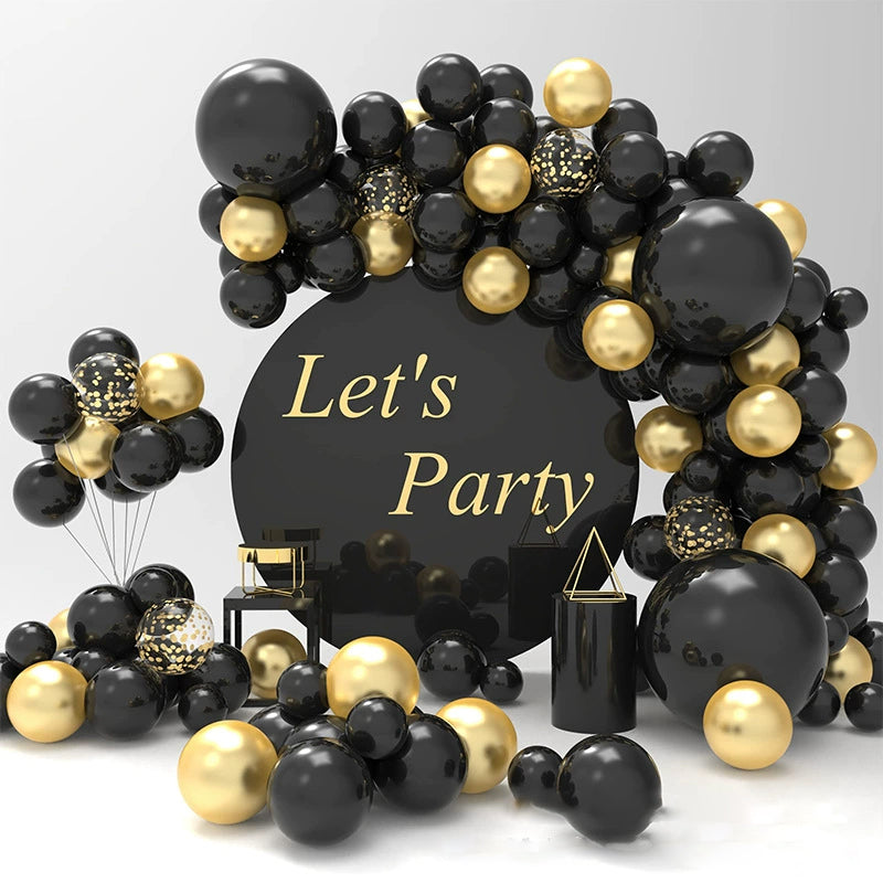 Matte 36" Latex Balloons 5 Pcs Black