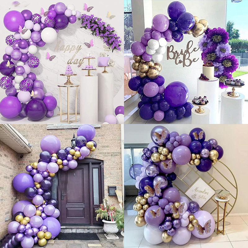 Matte 12" Latex Balloons 25 Pcs Purple