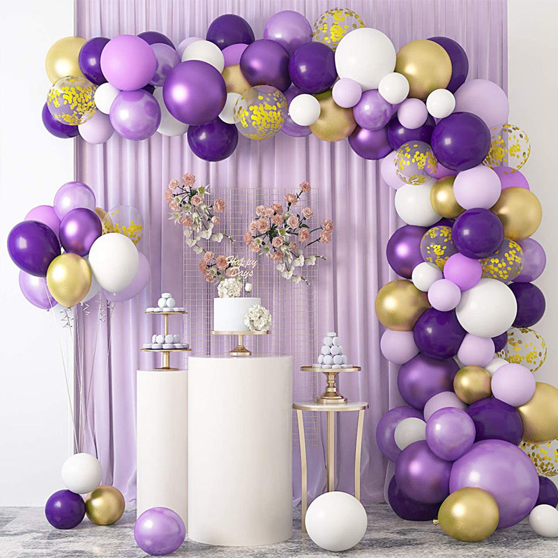 Matte 12" Latex Balloons 25 Pcs Purple