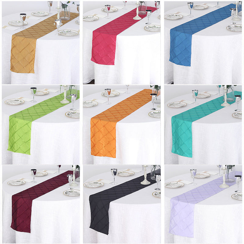 Polyester 108"x12" Table Runner Black