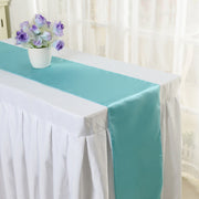 Satin 110"x12" Table Runner Tiffany Blue