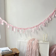 Bow Garland Decorations Bow Garland Banner Pink