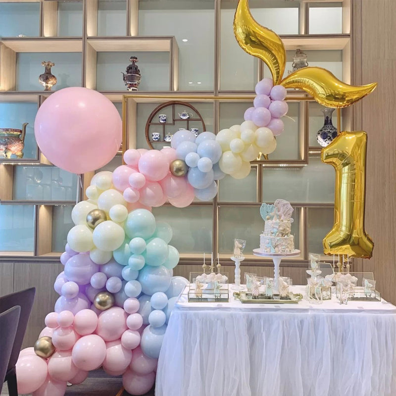 36" Latex Balloons 5 Pcs Macaroon Green