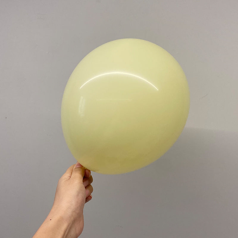 12" Latex Balloons 25 Pcs Macaroon Yellow