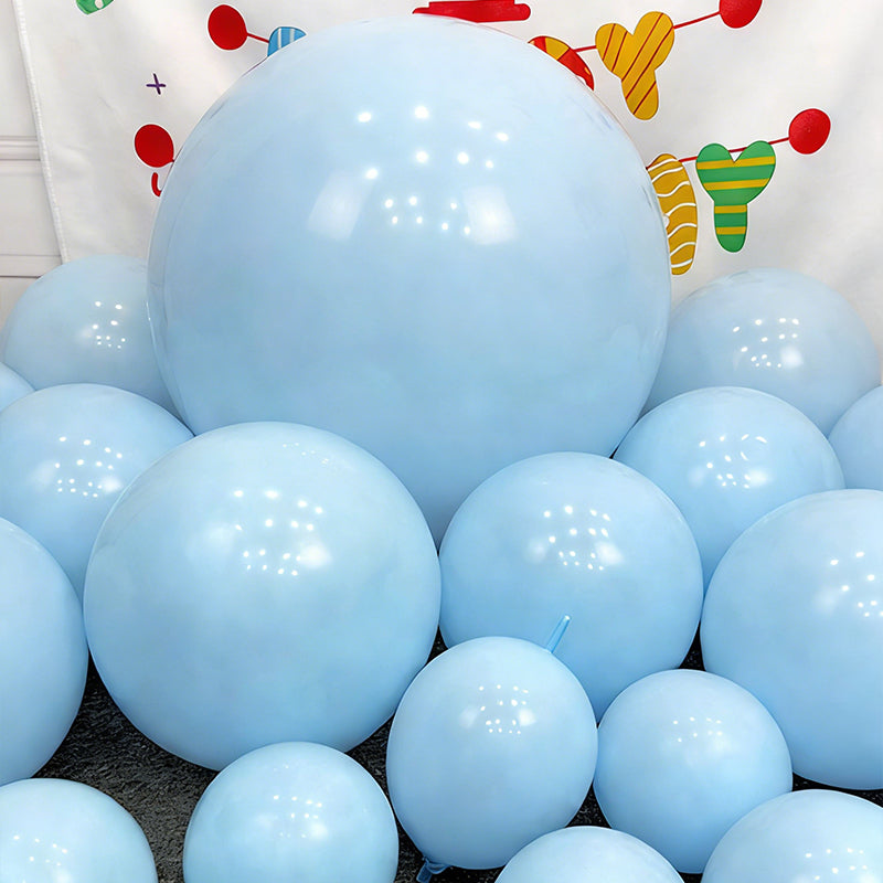 Pastel Blue Latex Party Balloons Round Helium Light Blue Bridal Blue Balloons for Wedding Bridal Shower Gender Reveal Birthday Party Decoration