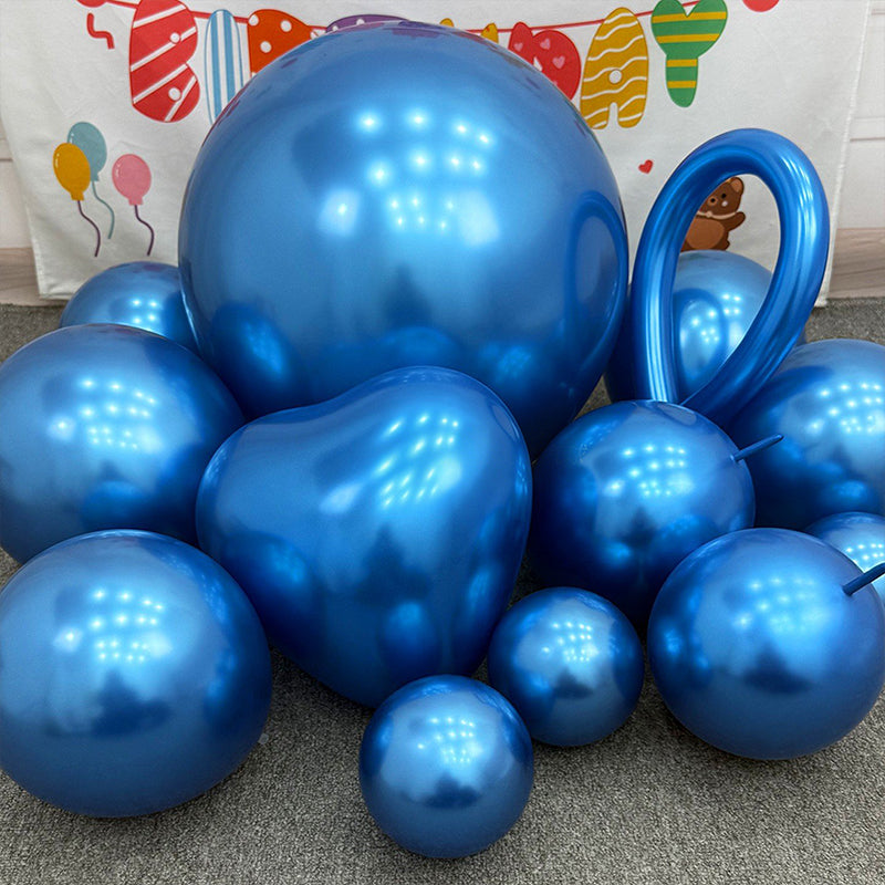 Metallic Blue Balloons Chrome Blue Latex Helium Balloons for Graduation Wedding Baby Shower Engagement Wedding Gender Reveal Birthday Party Decorations
