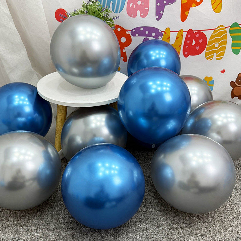 Metallic Blue Balloons Chrome Blue Latex Helium Balloons for Graduation Wedding Baby Shower Engagement Wedding Gender Reveal Birthday Party Decorations