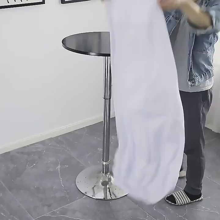 Cargar vídeo: Stretch Round Tablecloth Fitted Highboy Stretch Table Cover High Top Round Cocktail Tablecloth for Bar Wedding Party Banquet