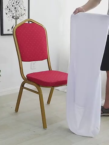 Load video: Folding Chair Cover Thin White