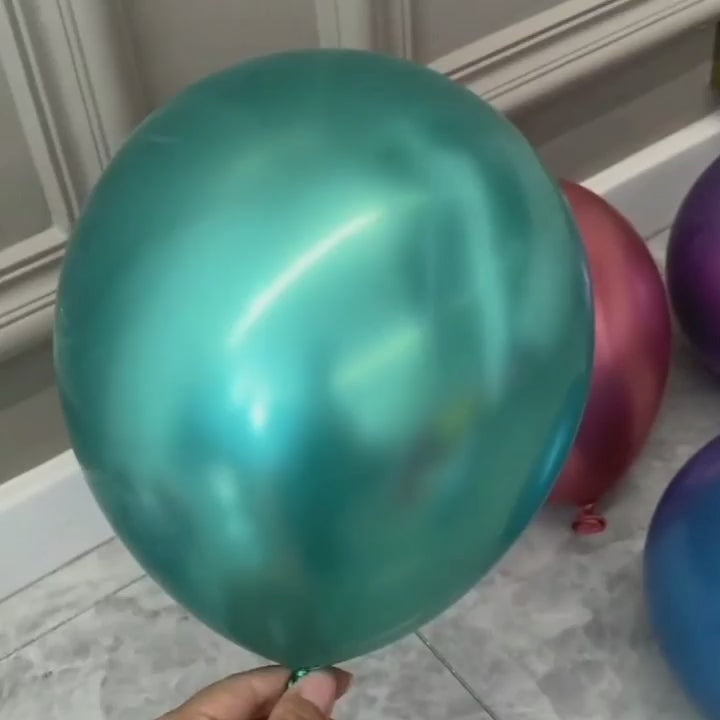 Cargar vídeo: 10&quot; Latex Balloons 50 Pcs Chrome Silver