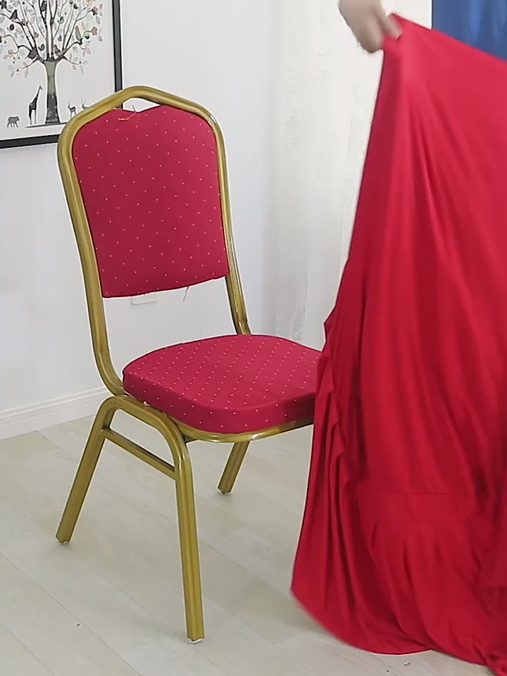 Load video: Ruffled Pleated Skirt Chair Cover Light Brown