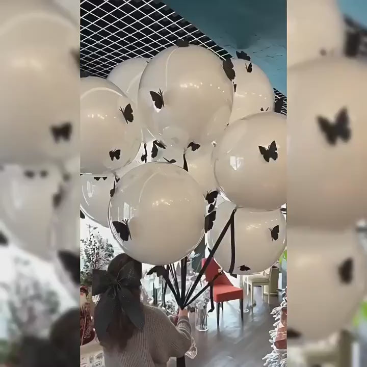 Cargar vídeo: 10 Sets 18&quot; Double-layer Black Bobo Balloons