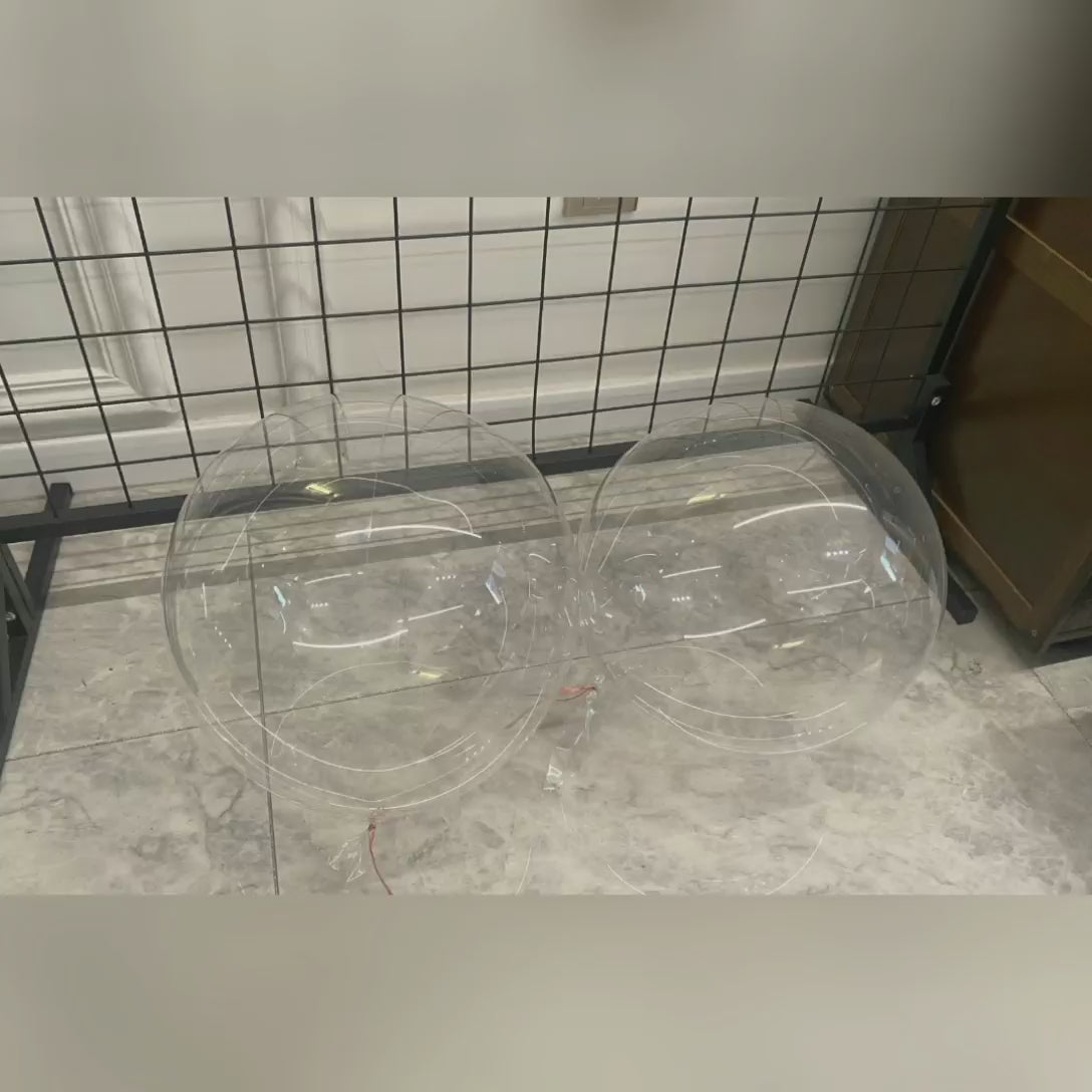 Charger la vidéo : Bobo Balloons Bubble Balloons Clear Bobo Balloon Large Transparent Bubble Balloon for Christmas Wedding Birthday Party Decoration