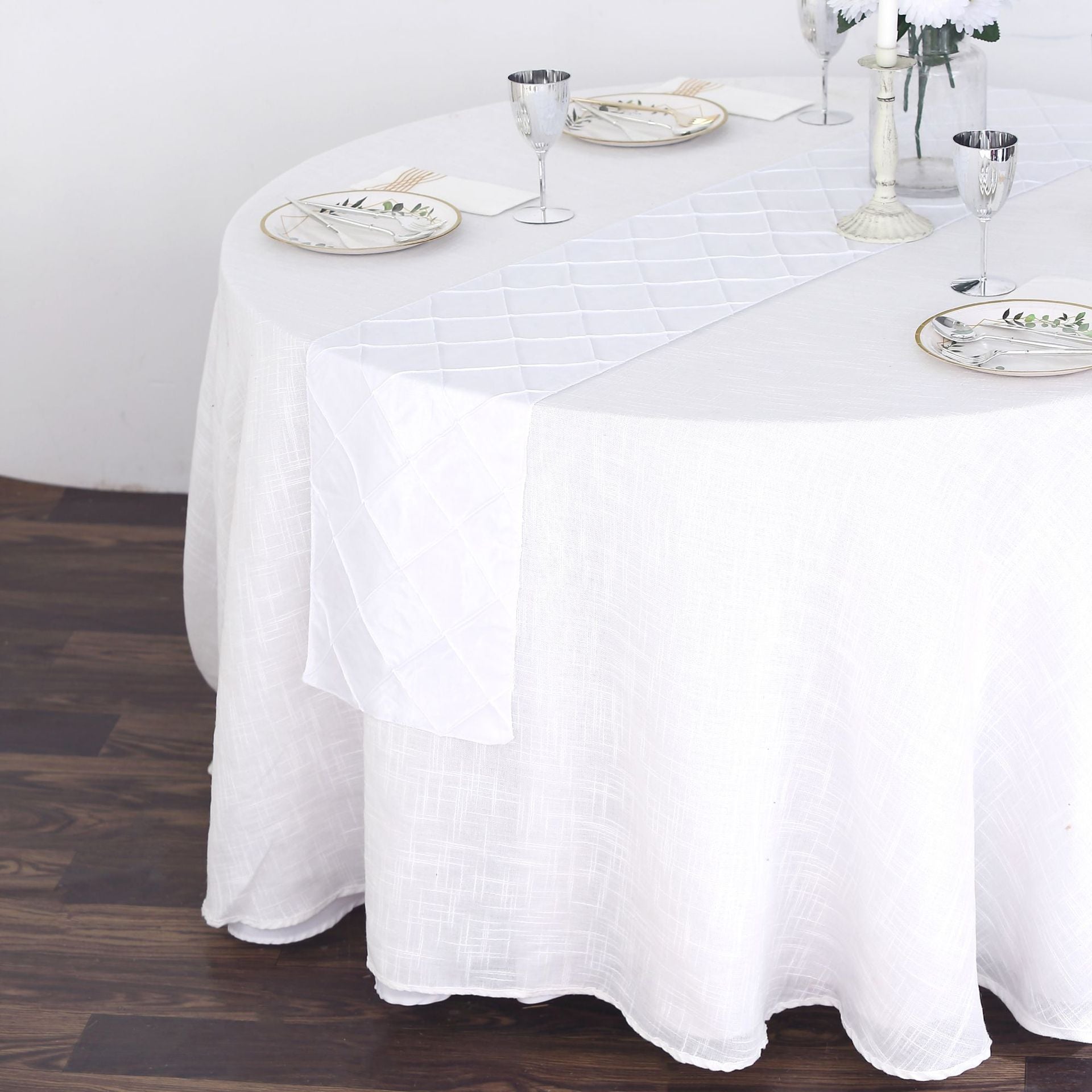 Polyester 108"x12" Table Runner White
