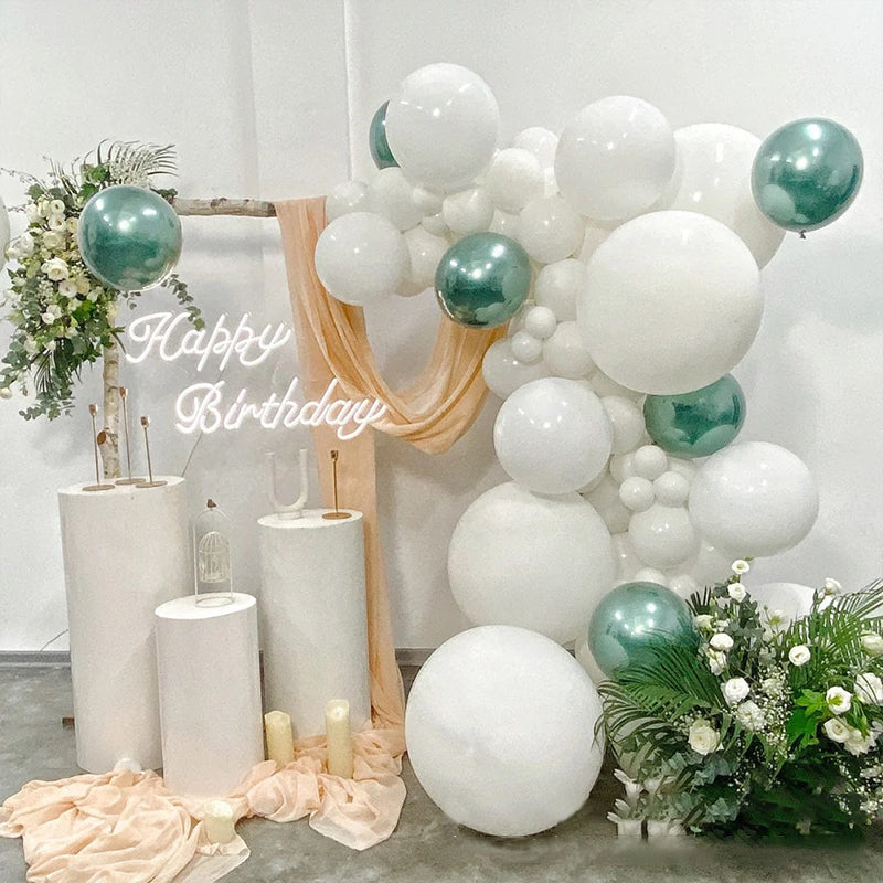 Matte White Balloons, for Balloon Garland or Balloon Arch as Party Decorations, Wedding Decorations, Neutral Baby Shower Decorations